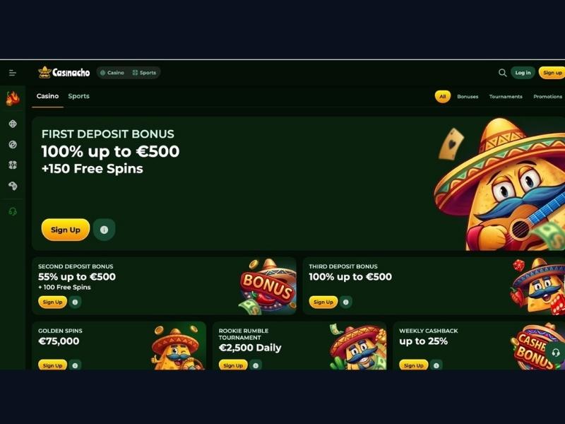 Registro y acceso inmediato a los torneos en Casinacho Casino Nacho Casino para España